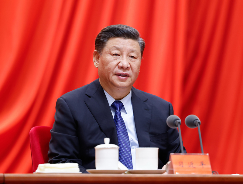 2月20日，黨史學(xué)習(xí)教育動員大會在北京召開。中共中央總書記、國家主席、中央軍委主席習(xí)近平出席會議并發(fā)表重要講話。新華社記者 黃敬文 攝